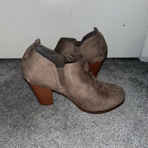 Tan ankle booties